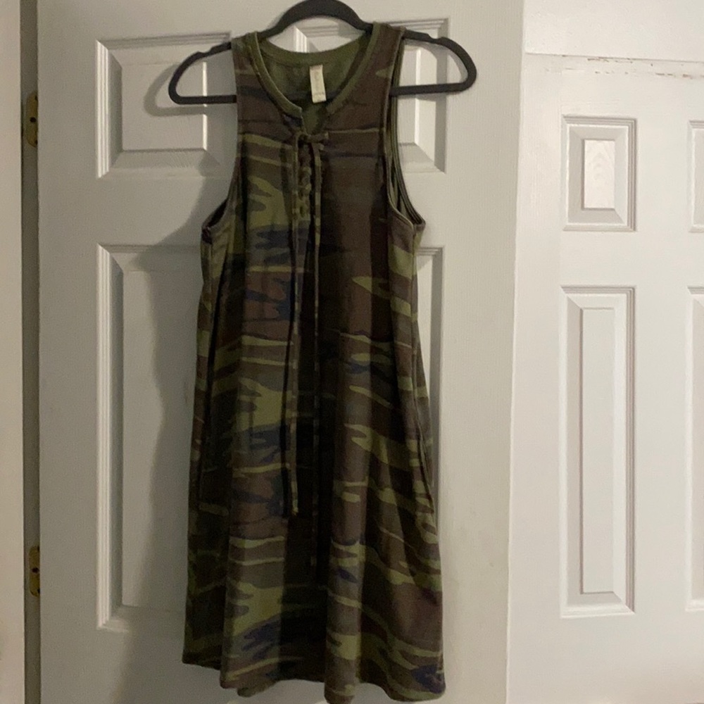 Altard State Camouflage sleeveless dress -large